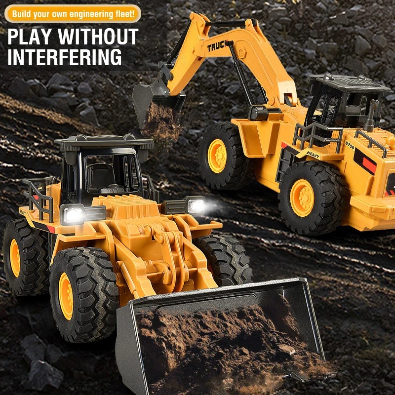 Heavy Equipment Games - 9CH Alloy RC Excavator Dump Truck