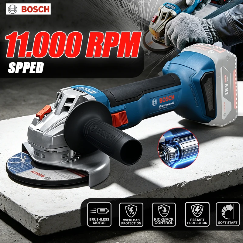 Heavy Equipment And Machinery - BOSCH GWS 18V-8 Cordless Angle Grinder