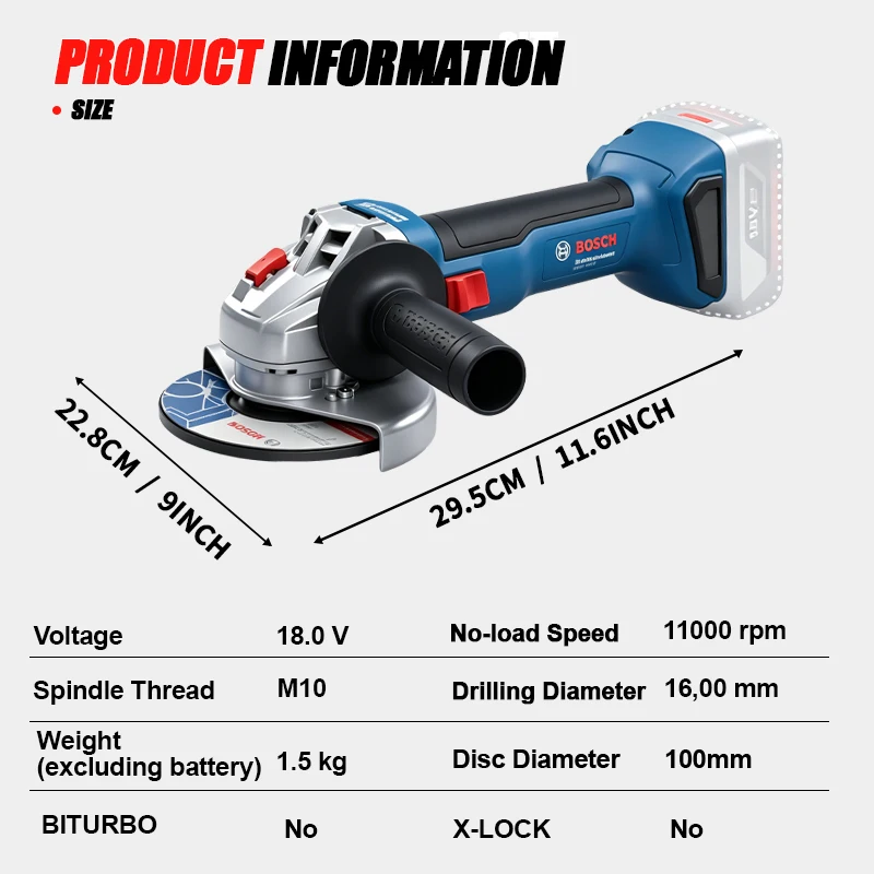 BOSCH GWS 18V-8 Cordless Angle - огляд і ціна Heavy Equipment And Machinery